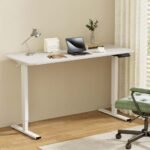 Artiss Electric Standing Desk 140cm Adjustable Height Motorised Home Office Desk White - Image 7