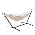Gardeon Hammock Bed Camping Chair Outdoor Lounge Single Cotton with Stand - Image 3