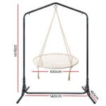 Gardeon Hammock Chair with Stand Nest Web Outdoor Swing 100cm - Image 2