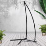 Gardeon Hammock Chair Steel Stand Outdoor Furniture Heavy Duty Black - Image 8