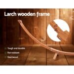Gardeon Hammock Bed Outdoor Camping Timber Hammock Wooden Stand - Image 5
