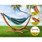 Gardeon Hammock Bed Outdoor Camping Timber Hammock Wooden Stand - Image 6