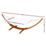 Gardeon Hammock Bed Outdoor Camping Garden Timber Hammock with Stand - Image 2
