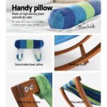Gardeon Hammock Bed Outdoor Camping Kids Timber Hammock Rocking - Image 5