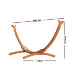 Gardeon Hammock Bed Stand Larch Wood 315cm Length - Image 2