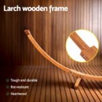 Gardeon Hammock Bed Stand Larch Wood 315cm Length - Image 4
