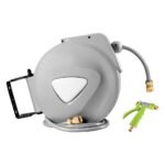 Water Hose Reel 20M Retractable Auto Rewind Garden Brass Spray Gun - Image 4
