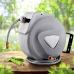 Water Hose Reel 20M Retractable Auto Rewind Garden Brass Spray Gun - Image 8