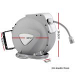 Water Hose Reel 20M Retractable Auto Rewind Spray Gun Garden - Image 2