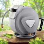Water Hose Reel 30M Retractable Garden Auto Rewind Brass Spray Gun - Image 8