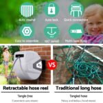 Green Fingers 30M Water Hose Reel Retractable Auto Rewind Wall Mount Garden Spray Gun - Image 4