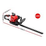 Giantz 25.4CC Petrol Hedge Trimmer 24" Dual Blade Tree Grass Garden Tool - Image 2