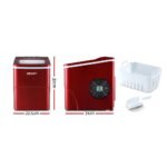 DEVANTi Portable Ice Cube Maker Machine 2L Home Bar Benchtop Easy Quick Red - Image 2