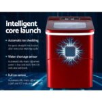 DEVANTi Portable Ice Cube Maker Machine 2L Home Bar Benchtop Easy Quick Red - Image 4