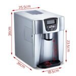 Devanti 2L Portable Ice Cuber Maker & Water Dispenser - Silver - Image 2