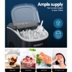 Devanti Portable Ice Maker Machine Ice Cube Tray 12kg Bar Countertop Black - Image 5