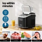 Devanti Ice Maker Machine Portable 12kg Countertop w/Self Cleaning 1.3L Black - Image 4