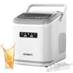 Devanti Ice Maker Machine Portable 12kg Countertop w/Self Cleaning 1.3L White