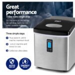 Devanti 15kg Ice Maker Machine Silver - Image 6