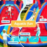 Kids Inflatable Pool Water Slide Cannon Splash Park Toss Game 408X386CM - Image 3