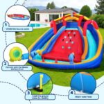 Kids Inflatable Pool Water Slide Cannon Splash Park Toss Game 408X386CM - Image 6
