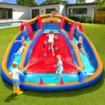 Kids Inflatable Pool Water Slide Cannon Splash Park Toss Game 408X386CM - Image 7