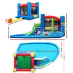 Happy Hop Inflatable Water Slide Jumping Trampoline Castle Bouncer Toy Splash - Image 2