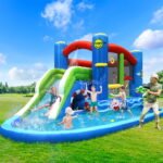 Happy Hop Inflatable Water Slide Jumping Trampoline Castle Bouncer Toy Splash - Image 8