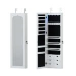 Artiss Jewellery Cabinet LED Mirror Lockable - Image 3