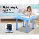 Keezi 5PCS Kids Table and Chairs Set Children Study Desk Furniture Plastic 4 Chairs - Image 4