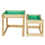 Keezi Kids Sandpit Wooden Sandbox Sand Pit Water Table Outdoor Toys 101cm - Image 4