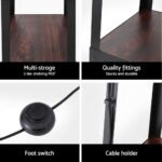 Artiss Floor Lamp 3 Tier Shelf Storage LED Light Stand Home Room Vintage White - Image 6