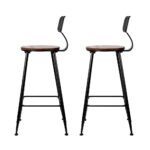 Artiss 2x Bar Stools Vintage Metal Chairs - Image 3