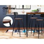Artiss 2x Bar Stools Vintage Metal Chairs - Image 4