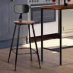 Artiss 2x Bar Stools Vintage Metal Chairs - Image 7