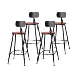 Artiss 4x Bar Stools Vintage Metal Chairs - Image 7