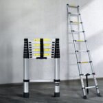 Giantz 2.6M Telescopic Ladder Aluminium Extension Extendable Steps Adjustable Height - Image 8
