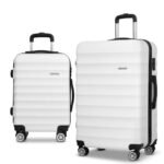 Wanderlite 2Set 20-28 Inch Luggage with TSA Lock Spinner Travel Suitcase Carry On Hard Shell Luggage Case White - Image 8