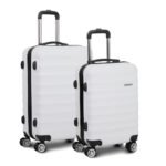 Wanderlite 2Set 20-28 Inch Luggage with TSA Lock Spinner Travel Suitcase Carry On Hard Shell Luggage Case White - Image 3
