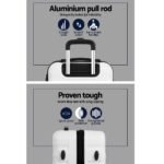 Wanderlite 2Set 20-28 Inch Luggage with TSA Lock Spinner Travel Suitcase Carry On Hard Shell Luggage Case White - Image 4