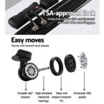 Wanderlite 2Set 20-28 Inch Luggage with TSA Lock Spinner Travel Suitcase Carry On Hard Shell Luggage Case White - Image 5