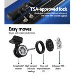 Wanderlite 3Set 20-24-28 Inch Luggage with TSA Lock Spinner Carry On Hard Shell Travel Suitcase Luggage Case Blue - Image 5