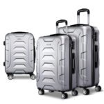Wanderlite 3Set 20-24-28 Inch Luggage with TSA Lock Spinner Carry On Hard Shell Travel Suitcase Luggage Case Silver - Image 8
