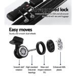 Wanderlite 3Set 20-24-28 Inch Luggage with TSA Lock Spinner Carry On Hard Shell Travel Suitcase Luggage Case Silver - Image 5