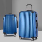 Wanderlite 2 Set Luggage 20-28 Inch with Zipper Lock Carry On Hard Shell Travel Suitcase Luggage Case Blue - Image 7