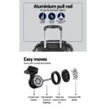 Wanderlite 3 Set Luggage 20-24-28 Inch with Zipper Lock Carry On Hard Shell Travel Suitcase Luggage Case Black - Image 5