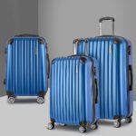 Wanderlite 3 Set Luggage 20-24-28 Inch with Zipper Lock Carry On Hard Shell Travel Suitcase Luggage Case Blue - Image 7
