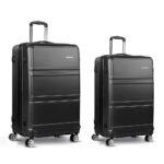 Wanderlite 2Set 20-28 Inch Luggage with TSA Lock Spinner Travel Suitcase Carry On Hard Shell Luggage Case Black - Image 3