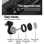 Wanderlite 2Set 20-28 Inch Luggage with TSA Lock Spinner Travel Suitcase Carry On Hard Shell Luggage Case Black - Image 5