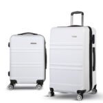 Wanderlite 20" 28" Luggage with TSA Lock Spinner Travel Suitcase Carry On Hard Shell Luggage Case White - Image 8